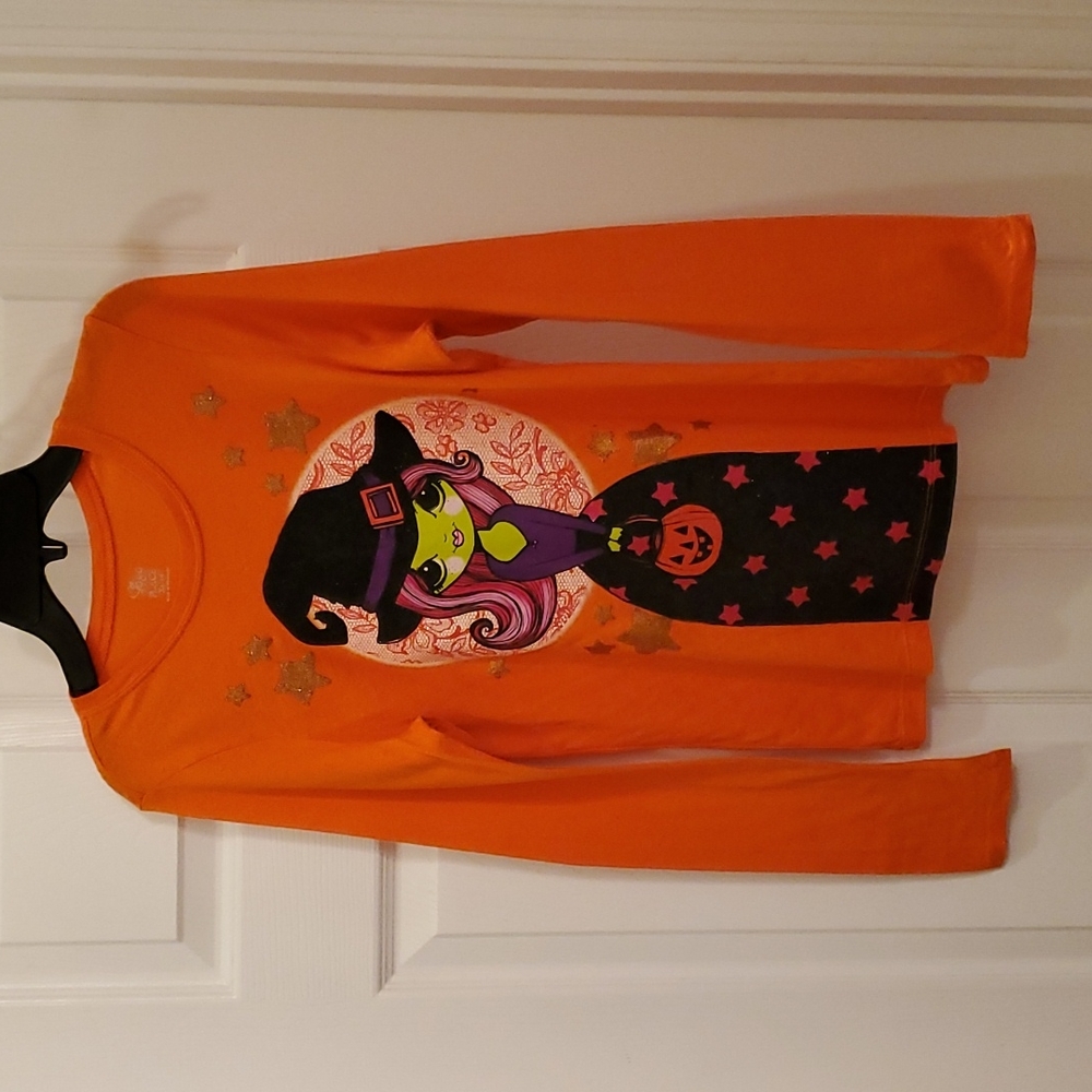 The Children's Place Sparkly Halloween Cute Witch Long Sleeve Shirt